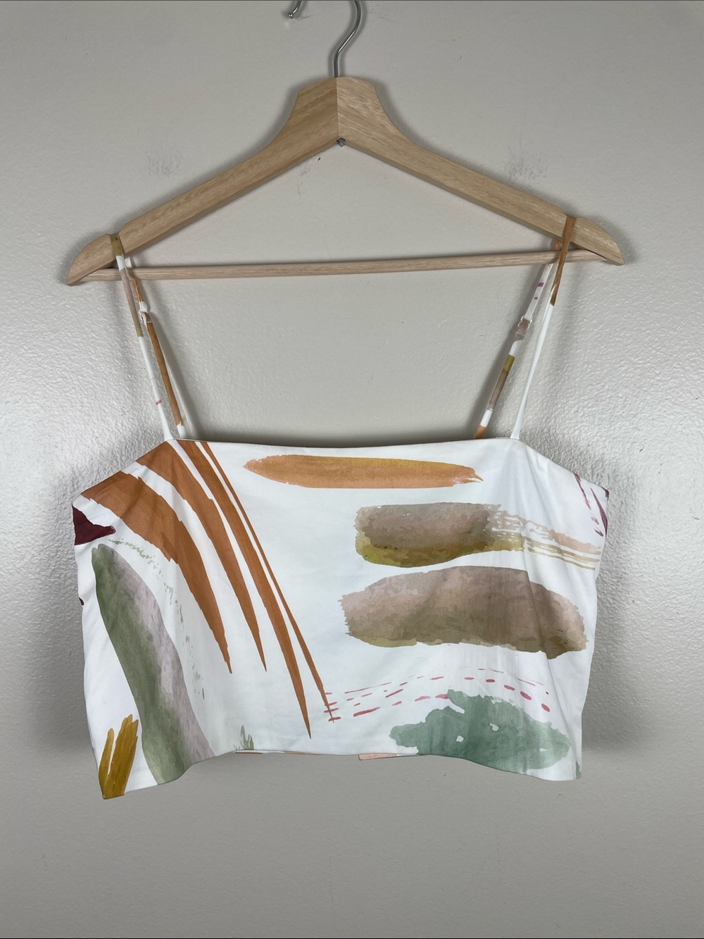 ANTONIO MELANI Abstract Watercolor Crop Top. NEW Size 8